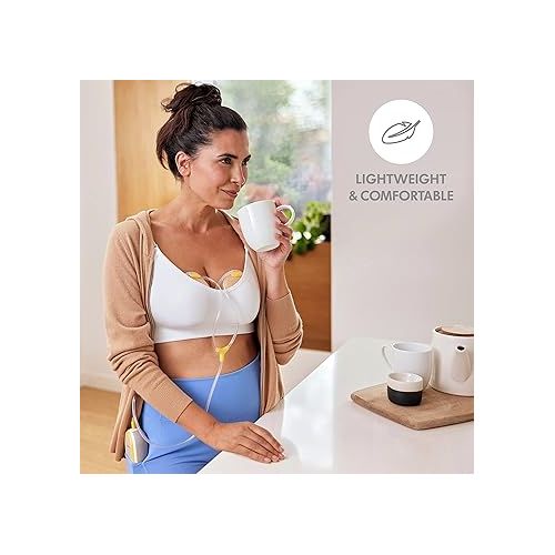 메델라 Medela Hands-Free Collection Cups, Compatible with Freestyle Flex, Pump in Style with MaxFlow, and Swing Maxi Electric Breast Pumps, 1 Set of 2 Cups