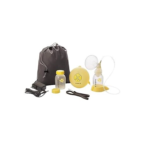 메델라 Medela, Swing, Single Electric Breast Pump, Compact and Lightweight Motor, 2-Phase Expression Technology, Convenient AC Adaptor or Battery Power, Single Pumping Kit, Easy to Use Vacuum Control