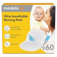 Medela Ultra-Breathable Nursing Pad | 60 Count, Highly Absorbent, Breathable and Discreet for Comfortable Wear