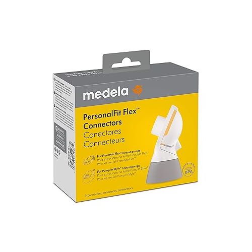 메델라 Medela PersonalFit Flex Replacement Connectors, 2 per Count, Compatible with Pump in Style MaxFlow, Swing Maxi and Freestyle Breast Pumps, Authentic Spare Parts