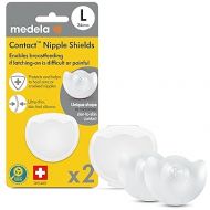 Medela Contact Nipple Shield for Breastfeeding, 24mm Medium Nippleshield, For Latch Difficulties or Flat or Inverted Nipples, 2 Count with Carrying Case, Made Without BPA (Packaging May Vary)