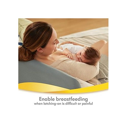 메델라 Medela Contact Nipple Shield for Breastfeeding, 24mm Medium Nippleshield, For Latch Difficulties or Flat or Inverted Nipples, 2 Count with Carrying Case, Made Without BPA (Packaging May Vary)