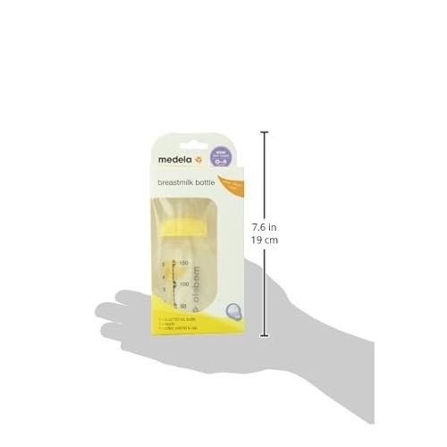 메델라 Medela Breast Milk Storage Bottle, 5 Ounce Breastfeeding Bottle, Made Without BPA, Safe for Dishwashers and Microwaves