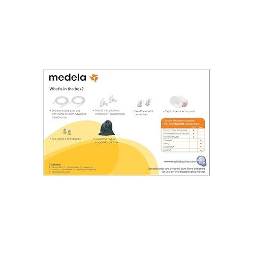 메델라 Medela Pump in Style Advanced Double Pumping Kit with Authentic Medela Spare Parts, Includes Breast Shields, Connectors, and Accessory Bag, Made Without BPA