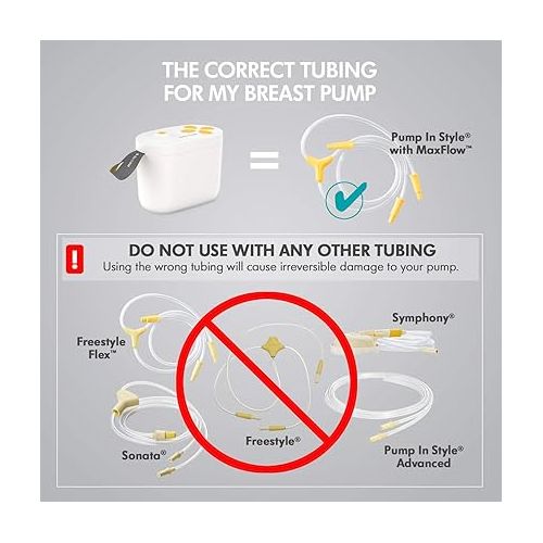 메델라 Medela Replacement Tubing, Compatible with New Pump in Style Maxflow Breast Pump, Authentic Spare Breastpump Parts Made Without BPA