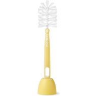 Medela Quick Clean Bottle Cleaning Brush, Adapts to Breast Pump Parts and Baby Bottles, Multifunctional Tip for Cleaning Nipples and Small Parts, White,golden