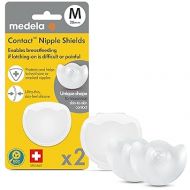 Medela Contact Nipple Shield for Breastfeeding, 20mm Small Nippleshield, For Latch Difficulties or Flat or Inverted Nipples, 2 Count with Carrying Case, Made Without BPA