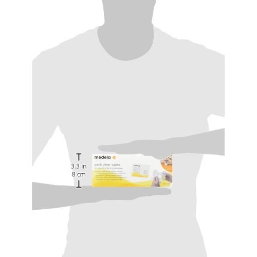 메델라 [아마존베스트]Medela Quick Clean Breast Pump and Accessory Wipes, 40 Individually Packed Wipes, Convenient Portable...