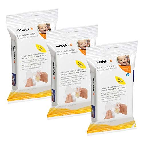 메델라 [아마존베스트]Medela Quick Clean Breast Pump and Accessory Wipes, 72 Wipes in a Resealable Pack, Convenient...