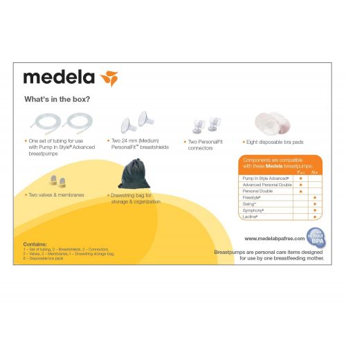 메델라 [아마존베스트]Medela Pump in Style Advanced Double Pumping Kit with Authentic Medela Spare Parts, Includes Breast Shields, Connectors, and Accessory Bag, Made Without BPA