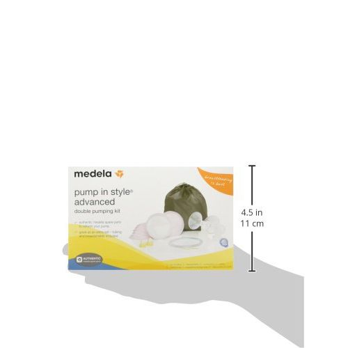 메델라 Medela Pump in Style Advanced Double Pumping Kit with Authentic Medela Spare Parts, Includes Breast Shields, Connectors, and Accessory Bag, Made Without BPA