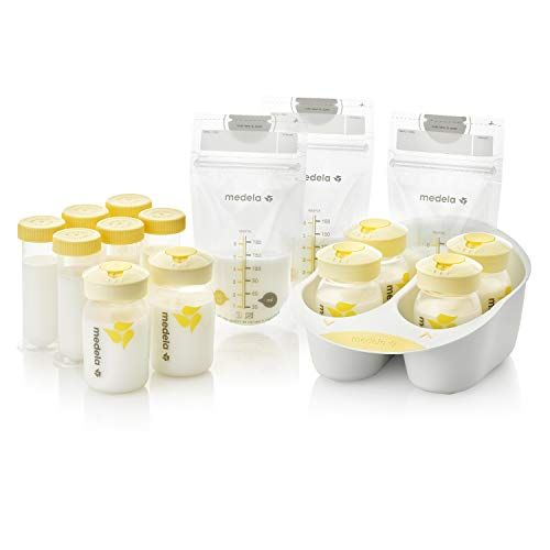 메델라 Medela Breast Milk Storage Solution Set, Breastfeeding Supplies & Containers, Breastmilk Organizer, Made Without BPA