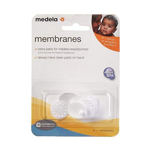 메델라 Medela Spare Membranes, Breast Pump Replacement Parts, Made Without BPA, Authentic Medela Spart Parts (Pack of 6)