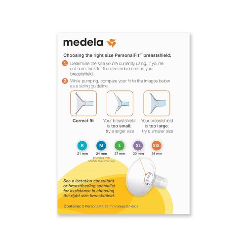 메델라 Medela Breast Pump Shields, PersonalFit Breast Shields Size Extra Large, 30mm, Breast Shields for Pumping and Easy Compatibility with Medela Breast Pumps