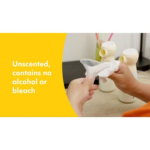 메델라 Medela Quick Clean Breast Pump And Accessory Wipes, 40 Count, Individually Wrapped Convenient and Hygienic On-the-Go Cleaning of Tables, Countertops, Chairs, and More