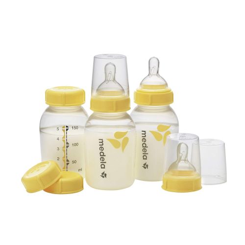 메델라 Medela Breastfeeding Gift Set, Breast Milk Storage System; Bottles, Nipples, Travel Caps, Breastmilk Storage Bags and More, Made Without BPA