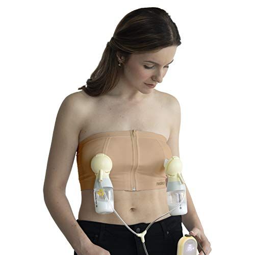 메델라 Medela Easy Expression Hands Free Pumping Bra, Nude, Medium, Comfortable and Adaptable with No-Slip Support for Easy Multitasking