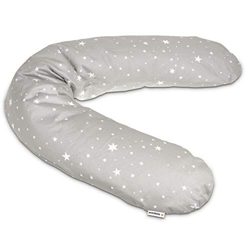 메델라 Medela Maternity Pillow and Breastfeeding Nursing Pillow in One, Flexible Shape and Body Hugging Design, Soft and Quiet Micro Pearl Filling