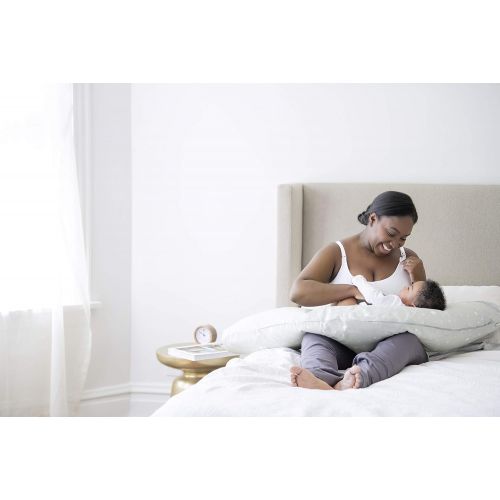 메델라 Medela Maternity Pillow and Breastfeeding Nursing Pillow in One, Flexible Shape and Body Hugging Design, Soft and Quiet Micro Pearl Filling