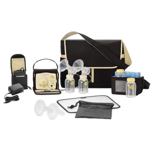 메델라 Medela Pump in Style Advanced Breast Pump with Backpack, Double Electric Breastpump, Portable Battery Pack, Adjustable Speed and Vacuum, International Adaptor