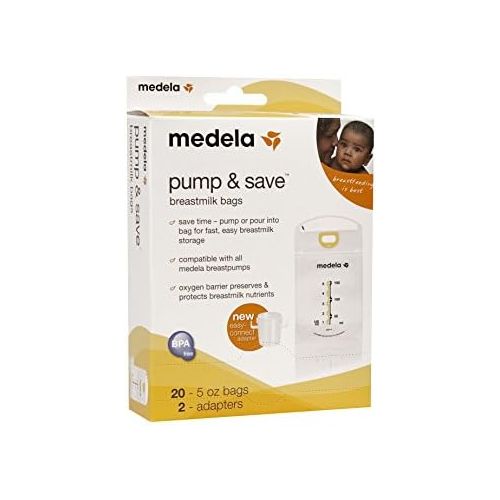 메델라 Medela Pump and Save Breastmilk Bags, 20 Count