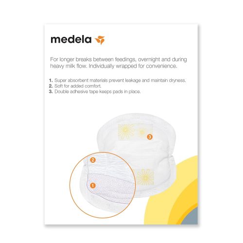 메델라 Medela Breast Care Set for Breastfeeding & Breast Pumping Moms, 4Piece Set, Ultra Thin Disposable Nursing Pads 60 Ct, Super Absorbency Pads 60 Ct, (2) Tender Care Lanolin 0.3 Oz Tu