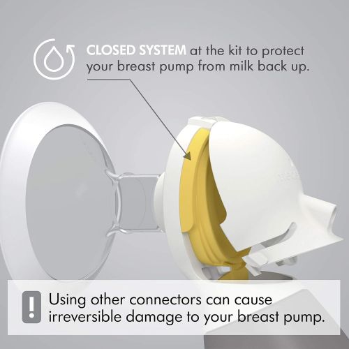 메델라 New Medela PersonalFit Flex Replacement Connectors, 2 per Pack, Compatible with Pump in Style MaxFlow and Freestyle Flex Breast Pumps, Authentic Medela Spare Parts