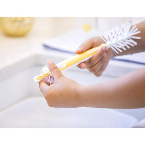 메델라 Medela Quick Clean Bottle Cleaning Brush, Adapts to Breast Pump Parts and Baby Bottles, Multifunctional Tip for Cleaning Nipples and Small Parts