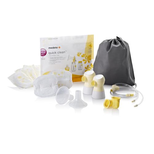 메델라 Medela, Pump Parts, Sonata Double Pumping Kit, Authentic Spare Parts Designed for Sonata Breast Pump, Made Without BPA