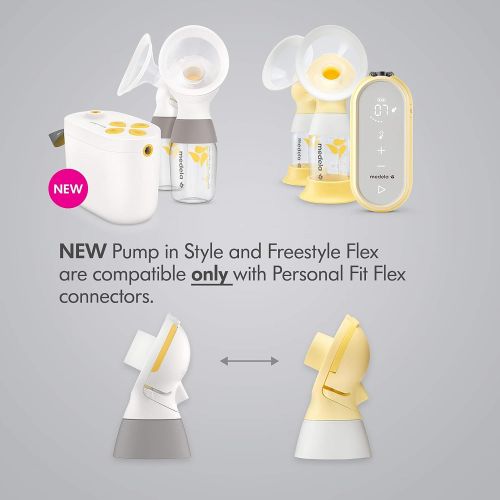 메델라 Medela PersonalFit Flex Replacement Connectors, 2 per Pack, Compatible with Freestyle Flex and Pump in Style with MaxFlow Breast Pumps, Authentic Spare Parts