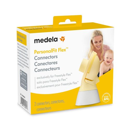 메델라 Medela PersonalFit Flex Replacement Connectors, 2 per Pack, Compatible with Freestyle Flex and Pump in Style with MaxFlow Breast Pumps, Authentic Spare Parts