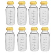 Medela Breastmilk Collection Storage Feeding Bottle with Lids-8 Pack (8 Bottles and 8 Lids)w/lid 8oz /250ml