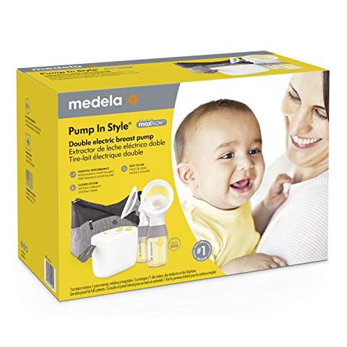 메델라 New Medela Pump in Style with MaxFlow, Electric Breast Pump Closed System, Portable Breastpump, 2020 Version