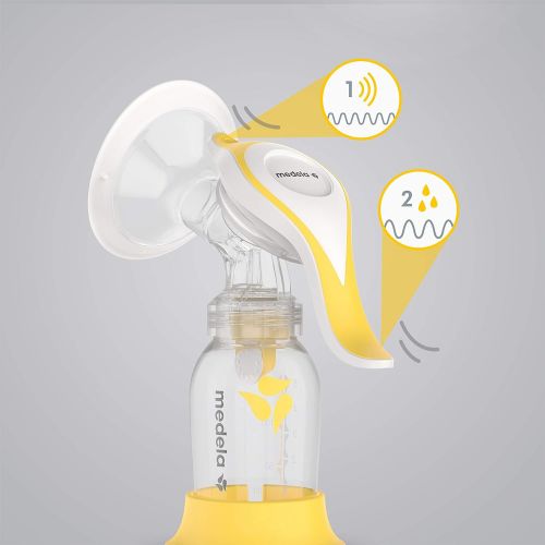 메델라 New Medela Harmony Manual Breast Pump, Single Hand Breastpump with Flex Breast Shields for More Comfort and Expressing More Milk