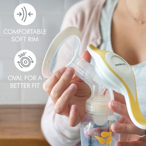 메델라 New Medela Harmony Manual Breast Pump, Single Hand Breastpump with Flex Breast Shields for More Comfort and Expressing More Milk