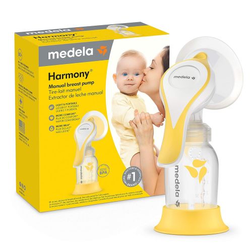 메델라 New Medela Harmony Manual Breast Pump, Single Hand Breastpump with Flex Breast Shields for More Comfort and Expressing More Milk