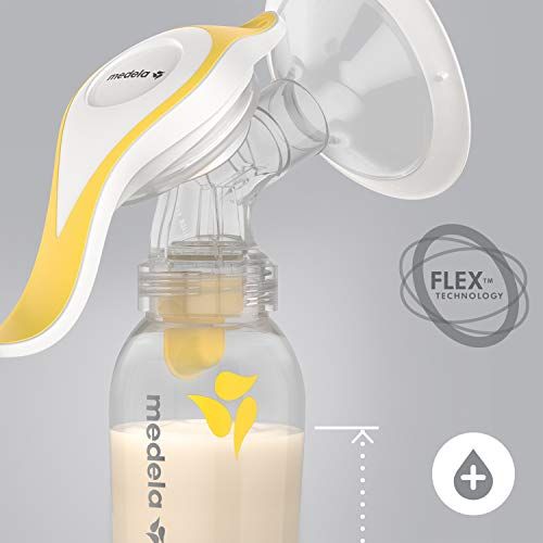 메델라 New Medela Harmony Manual Breast Pump, Single Hand Breastpump with Flex Breast Shields for More Comfort and Expressing More Milk