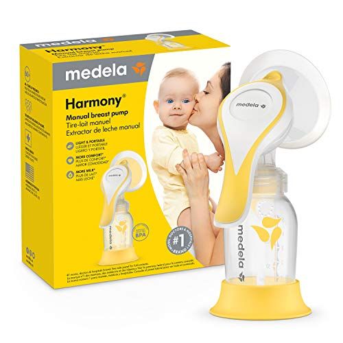 메델라 New Medela Harmony Manual Breast Pump, Single Hand Breastpump with Flex Breast Shields for More Comfort and Expressing More Milk