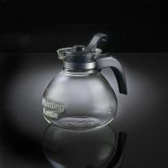 [아마존베스트]Medelco 12-Cup Glass Stovetop Whistling Kettle