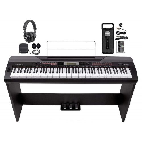  Medeli MEDELI SP4200 88-Key Digital Stage Piano+Stand+Sustain Pedals+Headphones+Mic