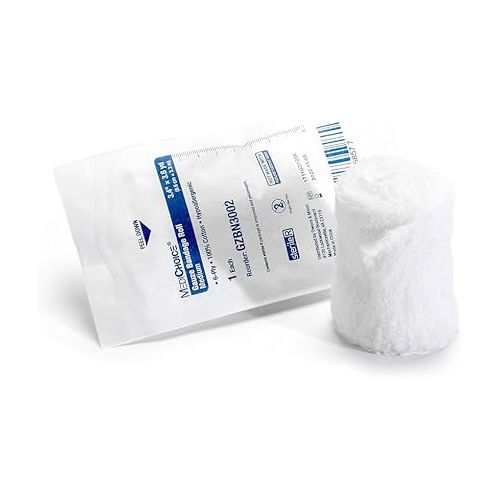  MediChoice Gauze Roll Bandage, 6-Ply, Sterile, Hypoallergenic, 3.4 Inch x 3.6 Yards, White, 1314GZBN3002 (Case of 96)