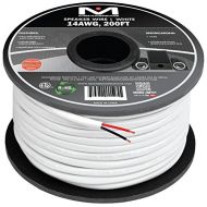 Mediabridge 14AWG 2 Conductor Speaker Wire (200 Feet, White) 99.9% Oxygen Free Copper ? ETL Listed & CL2 Rated for in Wall Use (Part# SW 14X2 200 WH)