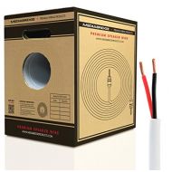 Mediabridge 16AWG Speaker Wire w/Pull-Out Box (500 FT, White) - 99.9% Oxygen Free Copper - CL2 for in-Wall (SW-16X2-500-WH)