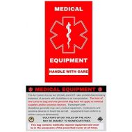 Medical Equipment Luggage Tag Medical Alert Equipment Luggage Tag - Handle with Care, DOT and ACAA regulations (MELT-112) Quantity (2)