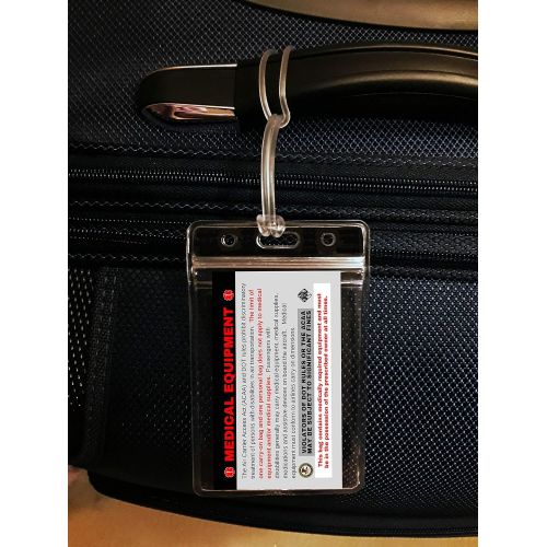  Medical Equipment Luggage Tag Medical Alert Equipment Luggage Tag - Handle with Care, DOT and ACAA regulations (MELT-112) Quantity (2)