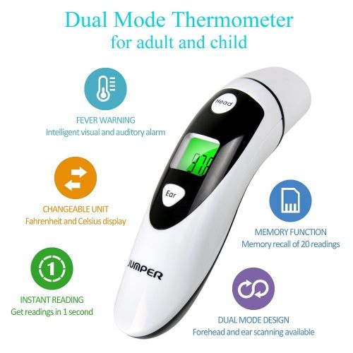  Medical Thermometer Medical Forehead and Ear Thermometer FDA Approved (Dual Mode)  Infrared Digital...