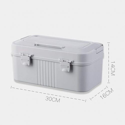  Medicine box First Aid Kit Multi-Function Household Multi-Layer Drug Storage Box FANJIANI (Color : Gray)