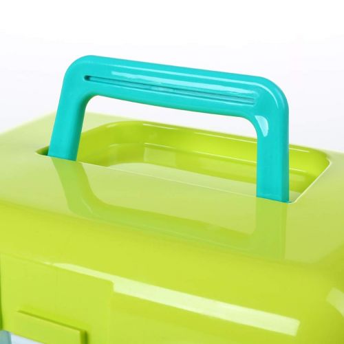  Medicine box Household Multi-Layer Medical Emergency Medicine Storage Box Health Box Plastic First Aid Kit FANJIANI (Color : Green)
