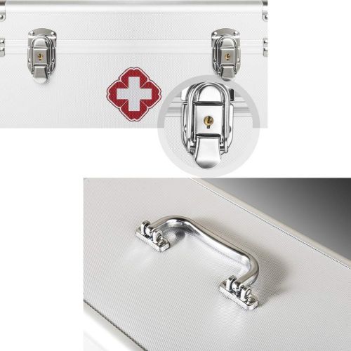  Medicine box Household First Aid Box Storage Portable Medical Treatment Aluminum Alloy FANJIANI (Color : 16 inch)