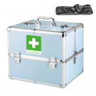 Medicine box Household Aluminum Alloy Multi-Layer First Aid Kit Medical Drug Storage Box FANJIANI (Color : Blue)